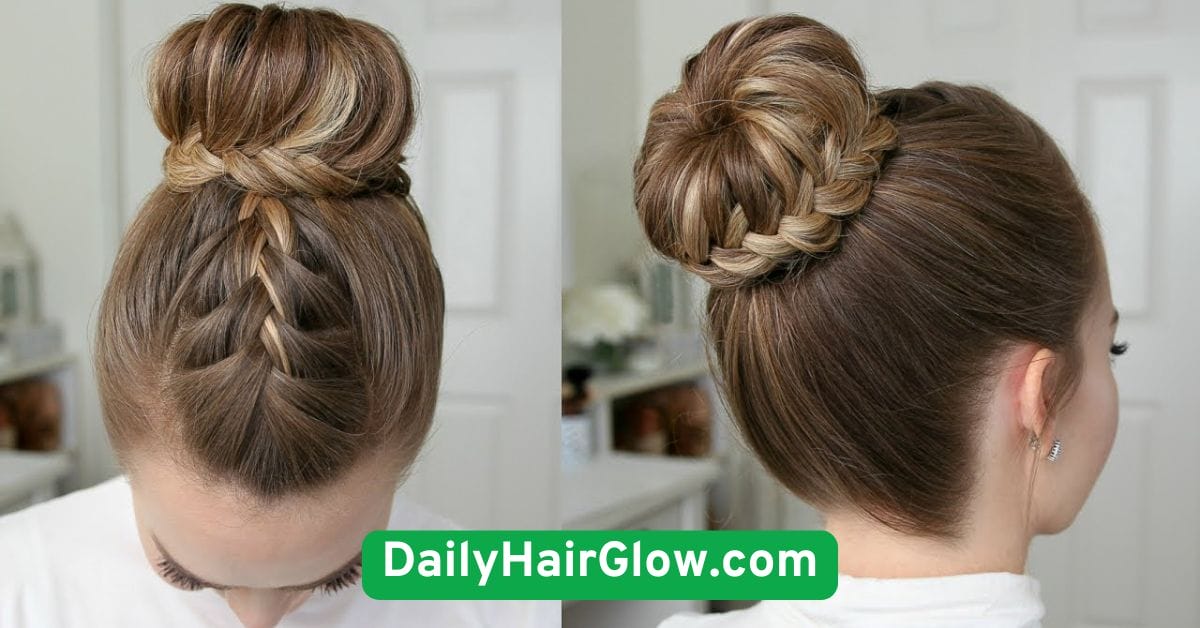 French Braid into Bun
